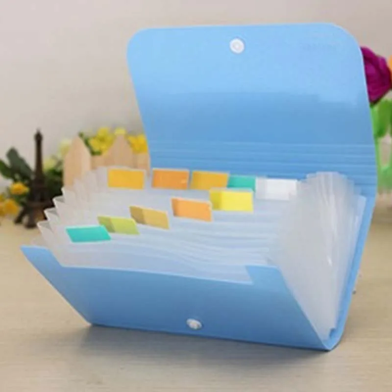File Document Zak 12 Lagen Pouch Rekeningen Map Card Organizer Fastener Office Mini Pakket EM88