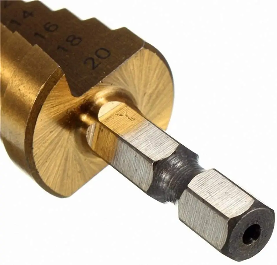 3pcs HSS Titanium Step Drill Bit 4-12 4-20 4-32 Drilling Power Tools Metal  Woodworking Wood Metal Mini Set DT6