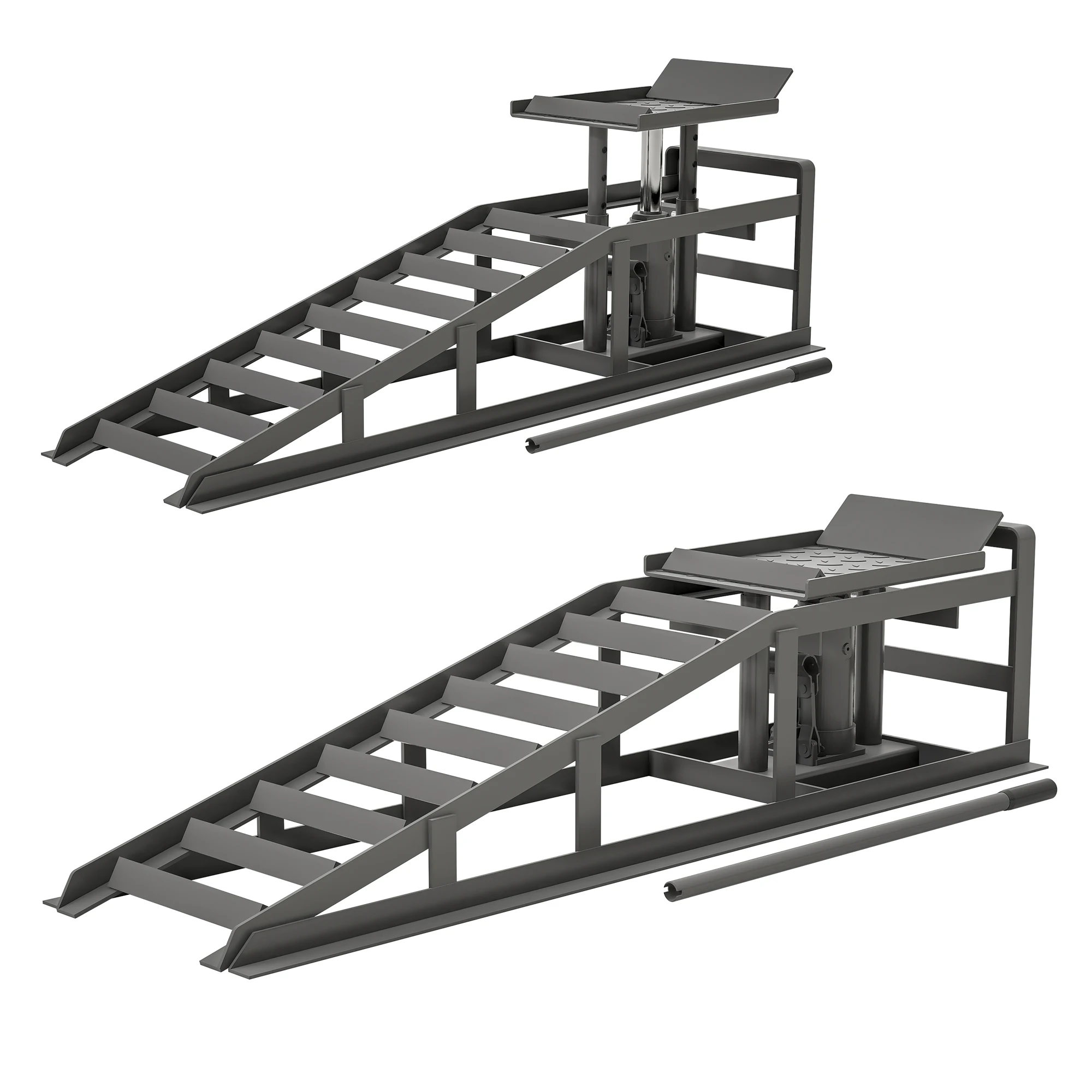 2 Pack Hydraulic Car Ramps 5T 11000lbs Low Profile Car Lift Service Ramps Truck Trailer Garage,Height Hydraulic Vehicle Ramps (G