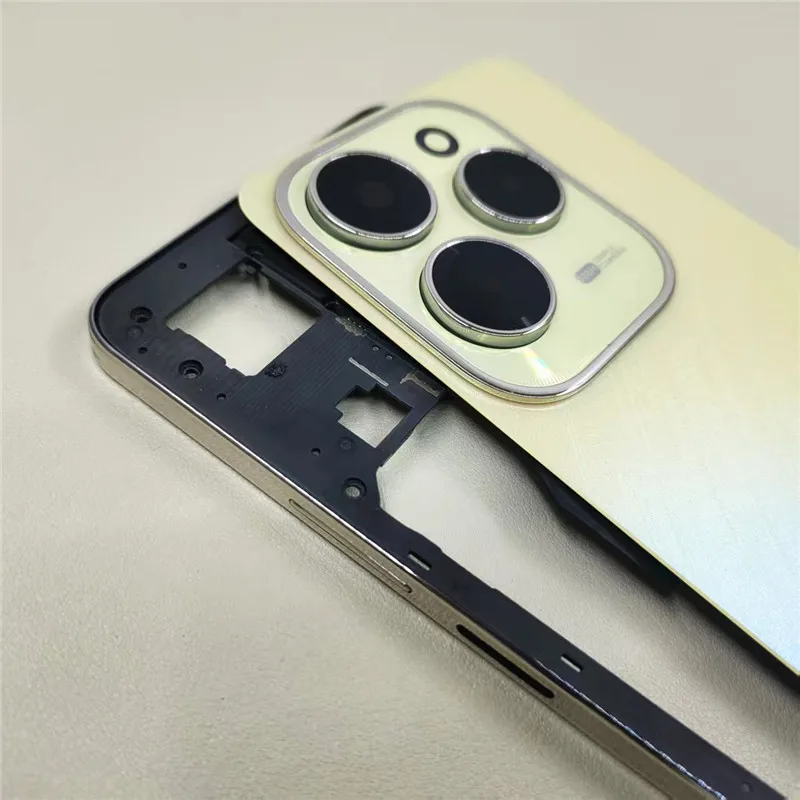 Full Housing for Infinix Hot 40 Pro X6837 Middle Frame Front Bezel Mid Plate +Battery Cover Back Panel Rear Case Replace image 3