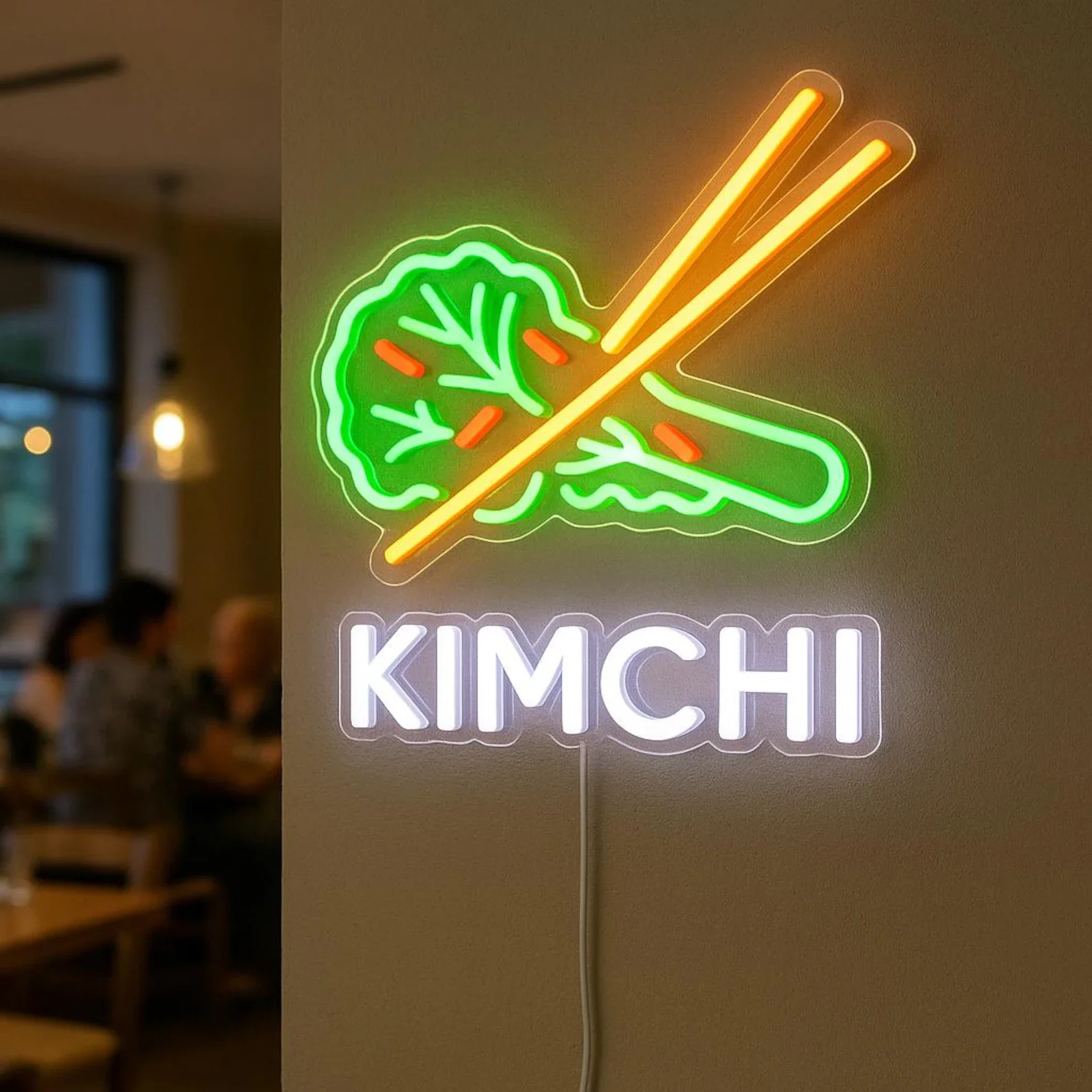 

Kimchi Neon Sign, Korean Food LED Decor,Restaurant Neon Decor,Spicy Food Neon Sign