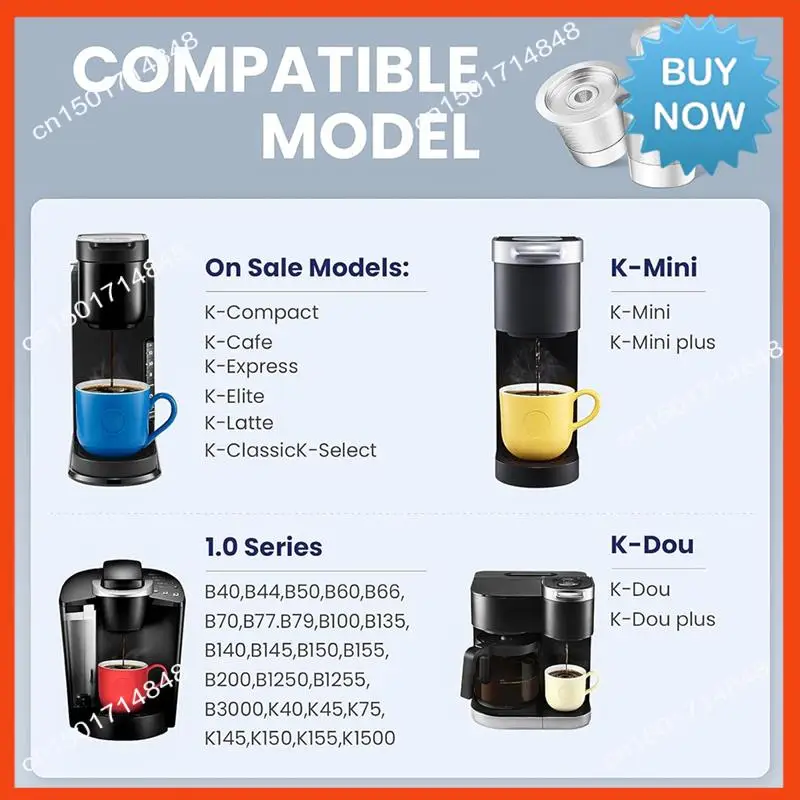 BISM 재사용 가능한 K 컵 및 커피 포드 Keurig 용 스테인레스 스틸 리필 형 K 컵 금속 K 컵 커피 포드 커피 양조 액세스