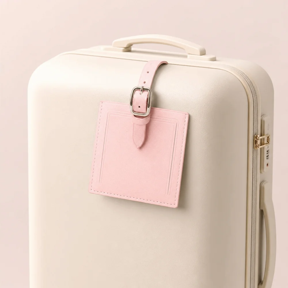사각형 가죽 수하물 라벨(서명 용지 포함) 휴대용 여행 - Women Accessories Name 리뷰 및 가격
