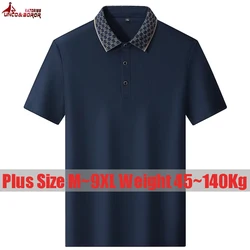 Plus Size 8XL 9XL Polo Shirt Men Summer New High Quality Short-sleeved Gof Polo Shirt Men's Business Casual Polo Shirt Clothing