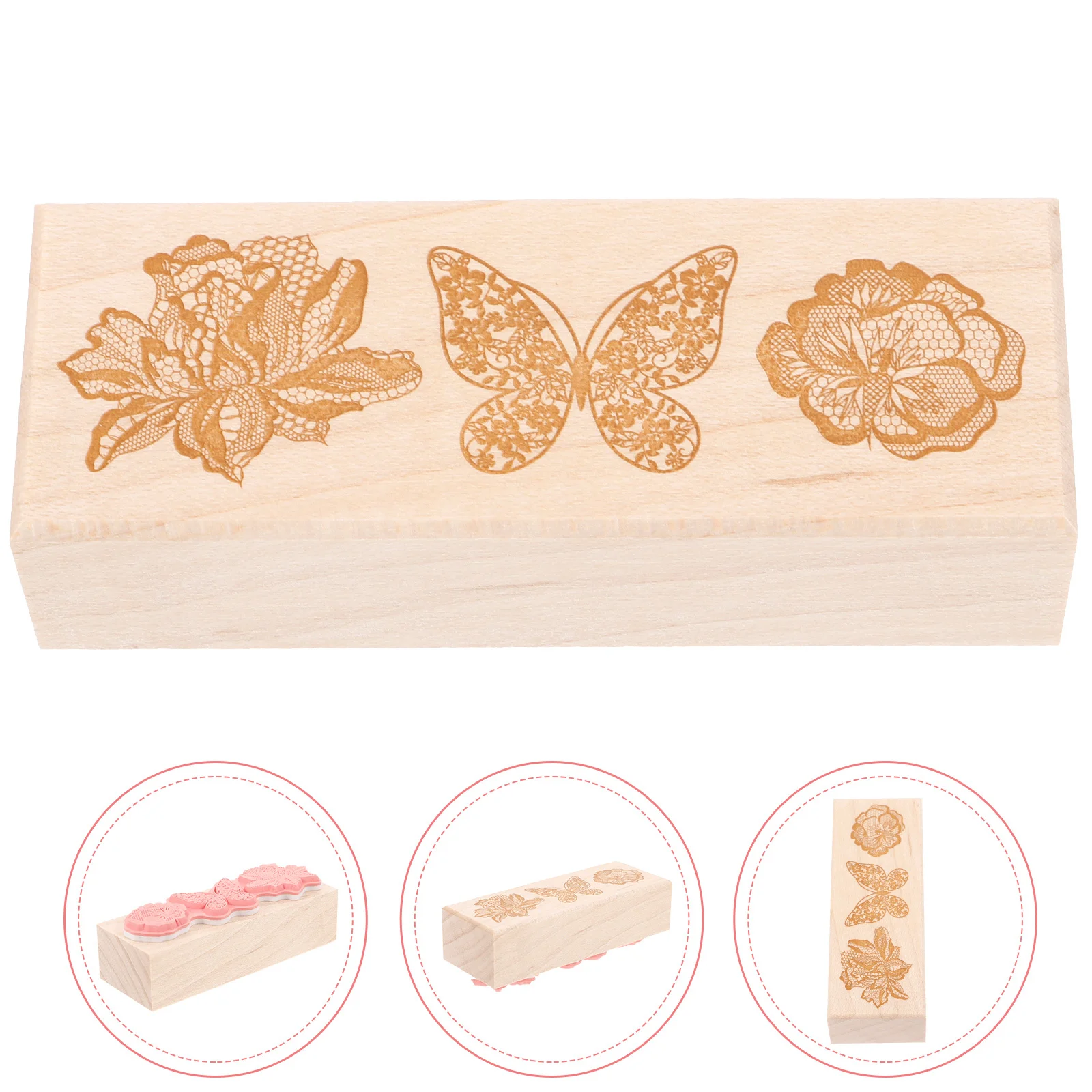 Wooden Stamp DIY Diary Scrapbook Decorative Plants Pattern Creative Scrapbooking Stamps Planner Cards Journaling Crafts