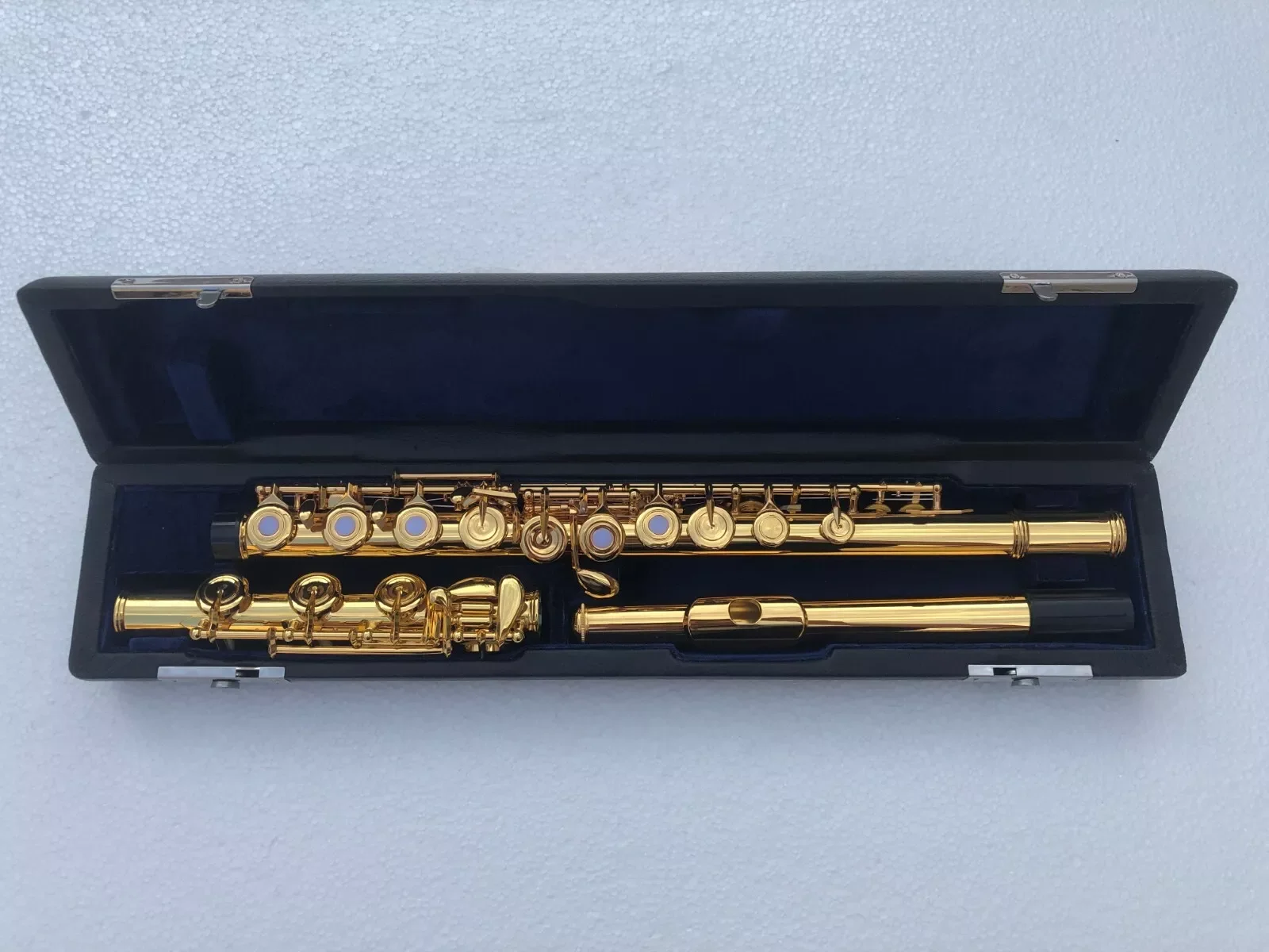 Professional 24k Gold Plated C Key Flute 17 Open Hole B Foot Split E Offset G