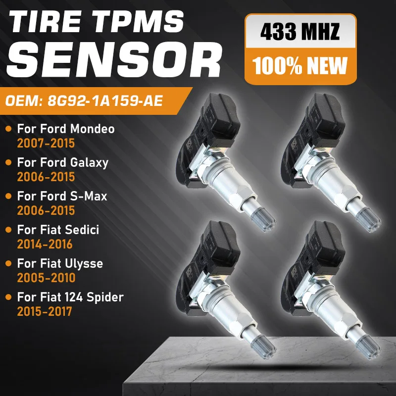 

Car Tire Pressure Sensor TPMS For Ford Mondeo Galaxy S-Max 2006-2015 Fiat Sedici 2014-2016 Fiat Ulysse 2005-2010 Fiat 124 Spider