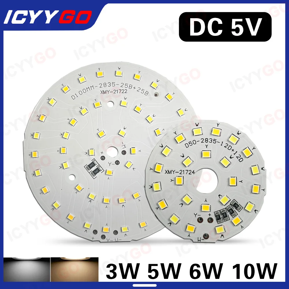

LED Night Light Source Board DC5V Light Board Dual Color Lamp Board 3W 6W 9W 10W 12W LED Light Board 5V Light Source