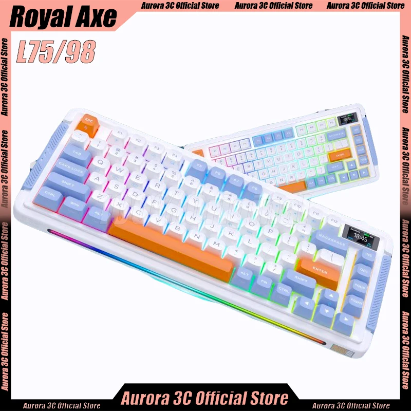 

Royal Axe L75/98 Mechanical Keyboard Wireless Bluetooth Keyboard 3mode Pbt Hot Swap Gasket long endurance Custom Game Keyboards