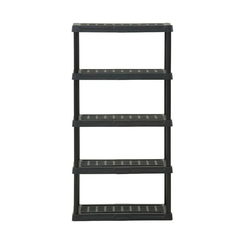 

Hart Black Plastic 5-Tier Shelf 36" W x 18" D x 72" H, Up to 750 lb Total Capacity