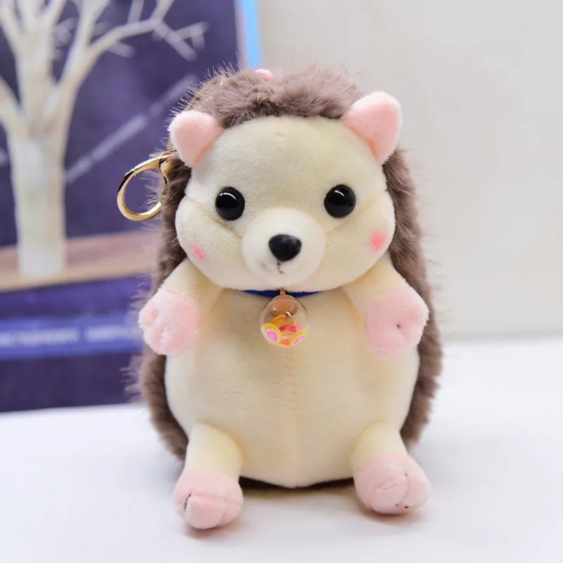 Cute Little Hedgehog Keychain for Girls, Cartoon Plush Toys, Pendant Doll, Kawaii Bag Acessório, Kids Birthday Gift, Novo, 2023