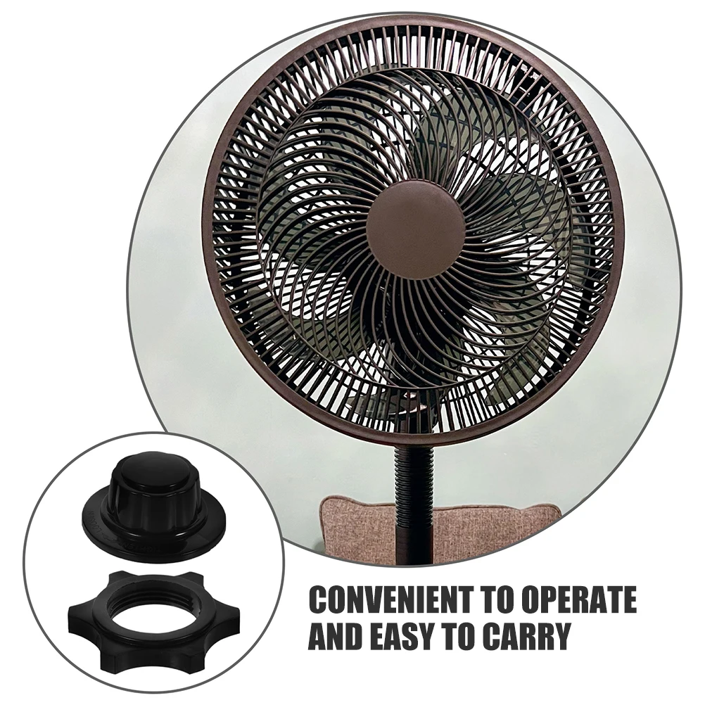 

1 set Black Fan Nut Covers Reusable Plastic Replacement Parts Electric Fans Stability Performance Compatibility Installation