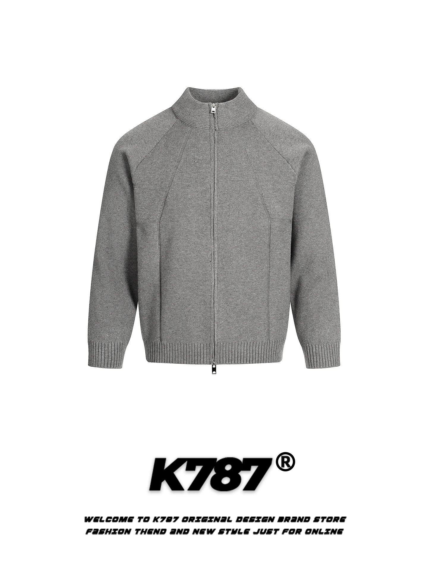 

Вязаный кардиган Cleanfit K787 в американском ретро-стиле, свободный крой, теплый, с воротником-стойкой, для зимы