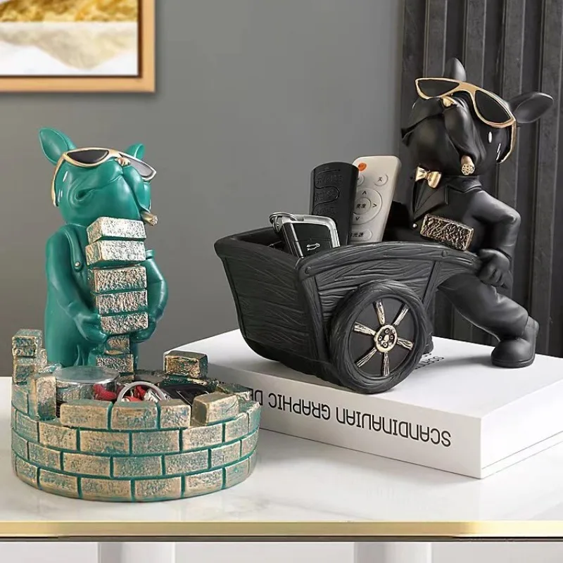 

Bulldog Dog Storage Decorative Piece, Entrance Hall Key Tray, Candy Dish, Nordic Style Personalized Home Decor