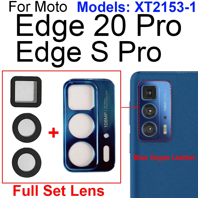 Rear Camera Lens Glass For Motorola MOTO Edge 20 Pro Edge S Pro XT2153-1 Back Camera Glass Lens Adhesive Sticker Repair Parts