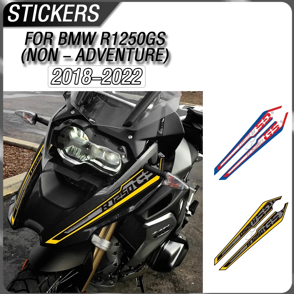 

Для BMW 2018-2022 R1250GS (не приключения) детали модификации мотоцикла, комплект наклеек на переднюю балку и переднюю полоску