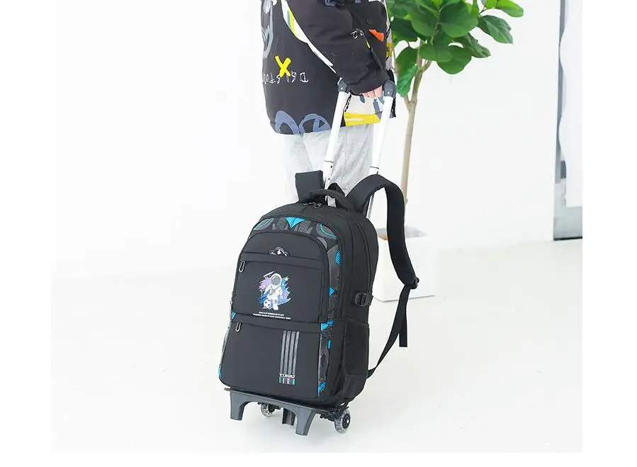 Children School Wheeled Backpack for boys School Trolley Bag Rolling Backpack bag for Boys Primary Student Schoolbags on Wheels
