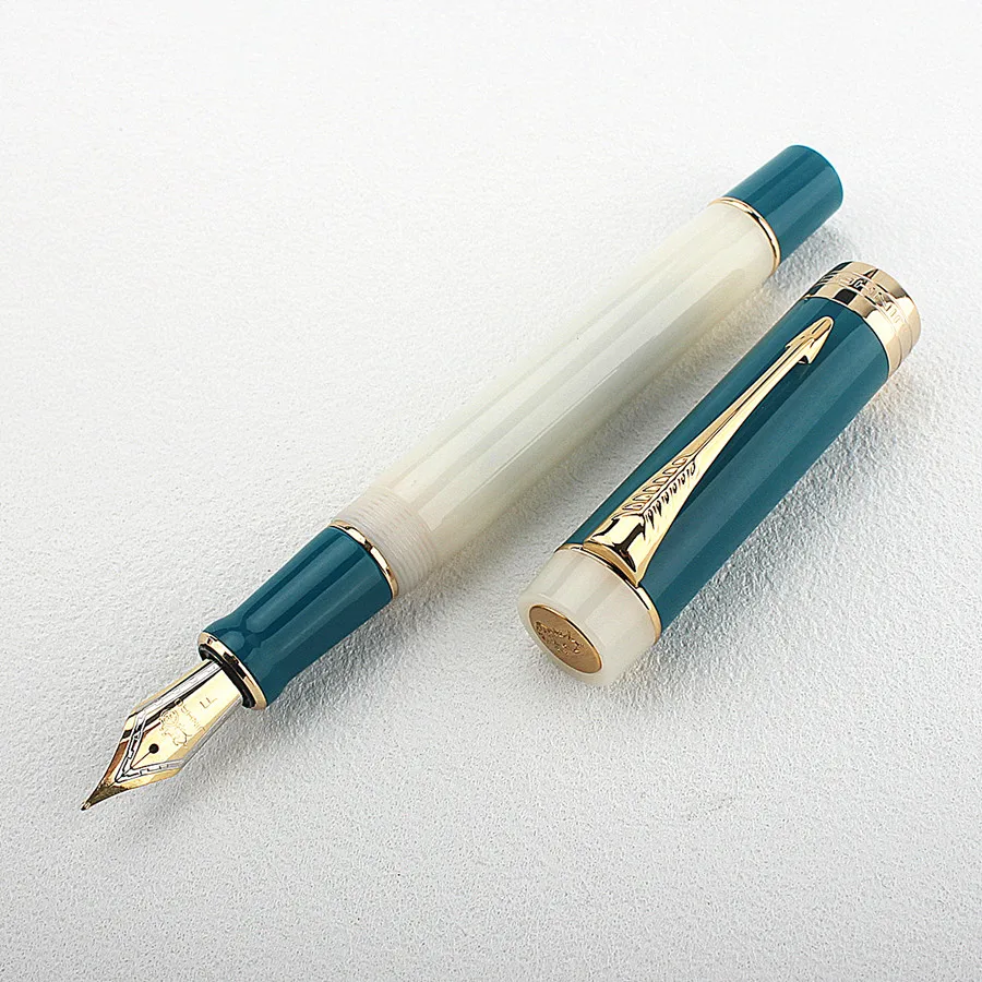 JINHAO 100 Centennial Resin Fountain Pen EF/F M / Nib Golden Clip Office School Supplies Stationery PK 9019 82 9016