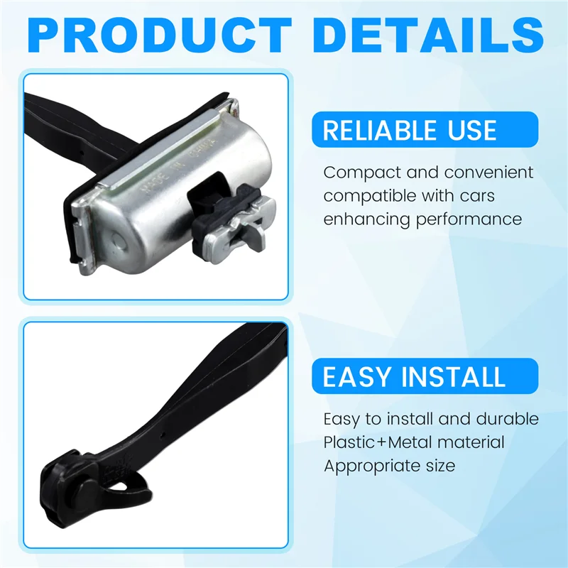 

AB56-2PCS Car Front Door Check Strap Limit Rod Stop EJ7Z-7823552-A For Lincoln MKC 2015-2019 Door Limiter Hinged EJ7Z7823552A