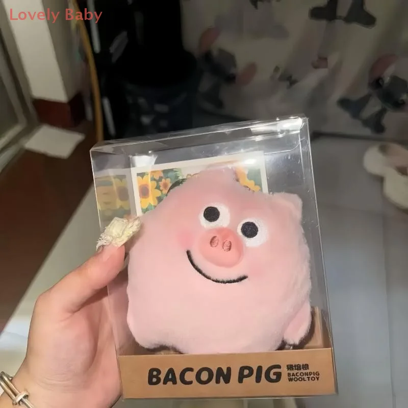 Porte-clés à breloques pour sac, 1 pièce, mignon cochon rose, Bacon, poupée en peluche, pendentif de marionnette à main, jouet Animal en peluche doux pour tous âges
