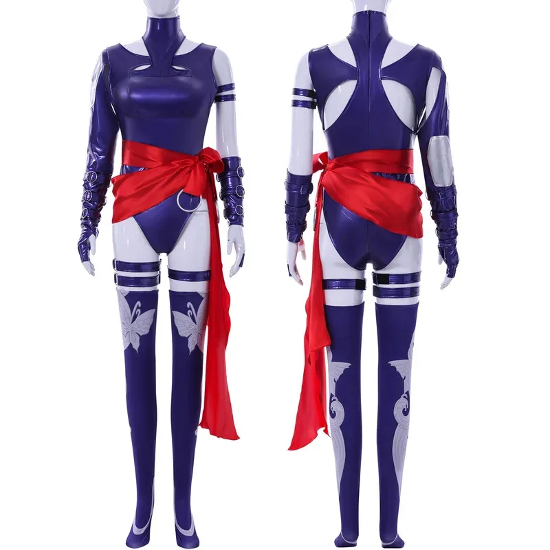 

ABC123Rivals Psylocke Cosplay Jumpsuit Costume Fantastic Women Female Disguise Fantasy Halloween Carnival Party Sexx;3,f'6,h.7;j