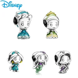 Disney Princess Metal Anime Charm Bracelet para Mulheres, Jasmine, Ariel, Cinderela, Belle, Rapunzel, Acessórios, Kids Toys, Birthday Gifts