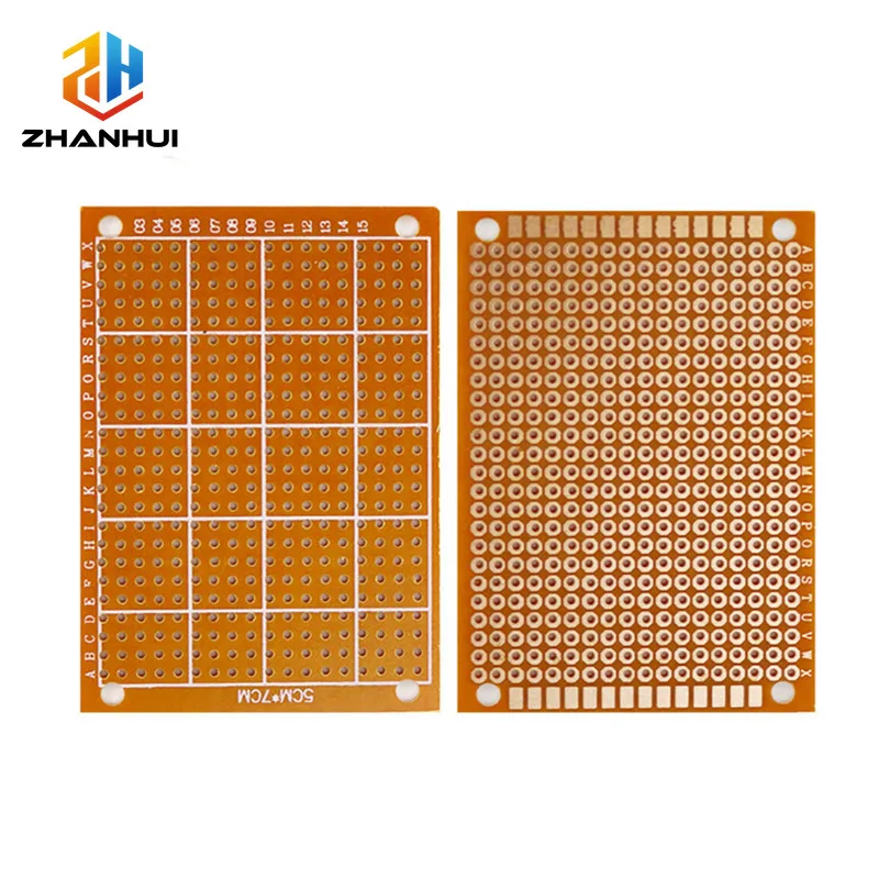 2/5Pcs 5x7cm Single Sided PCB Board Universal Bakelite Prototype Perf Board Electronic Experimental Circuit Board