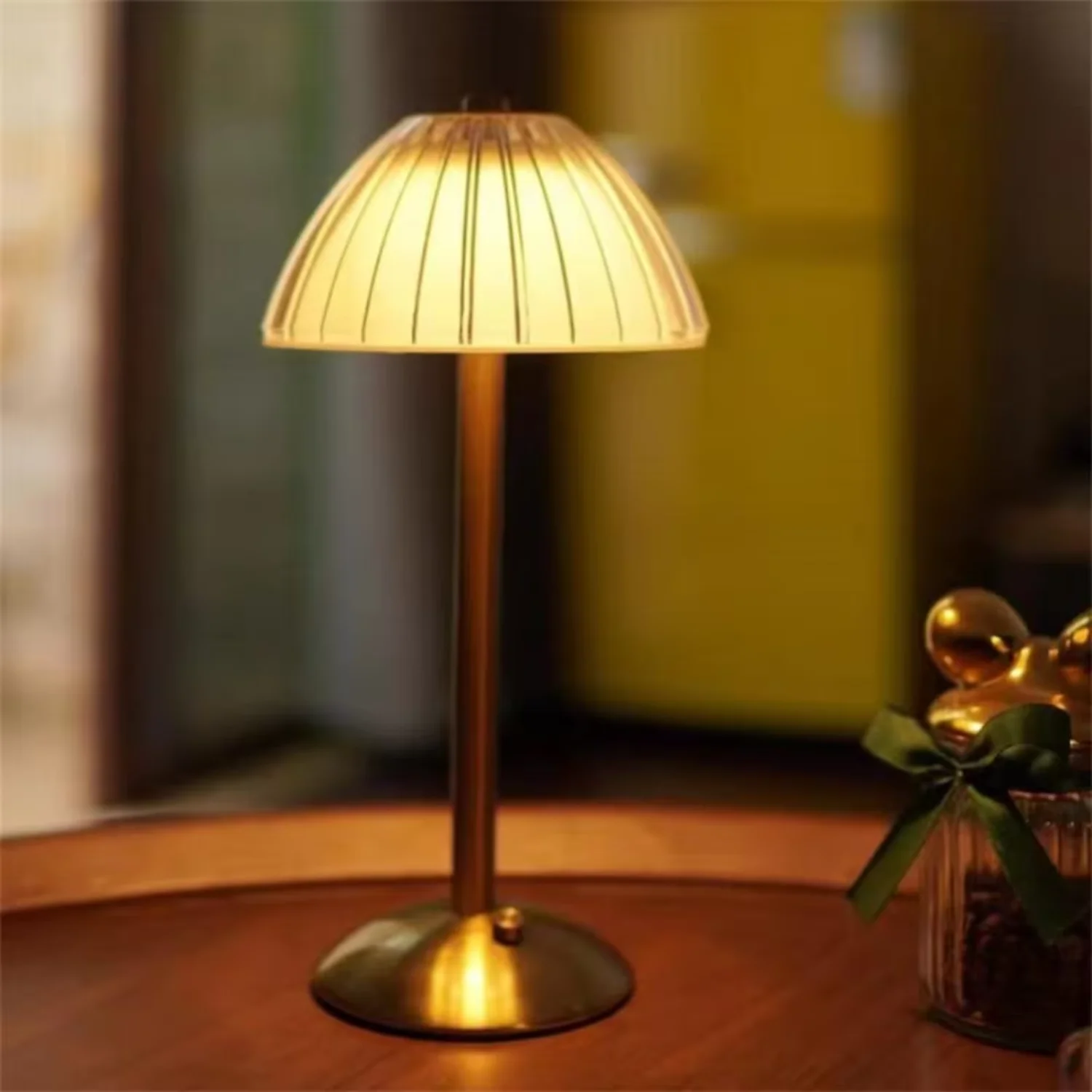 Nordic Crystal Rechargeable Table Lamp   Lamp  Dimmable Golden Desk Lamp Living Room Bedroom Hotel Lamp Bedside Lamp