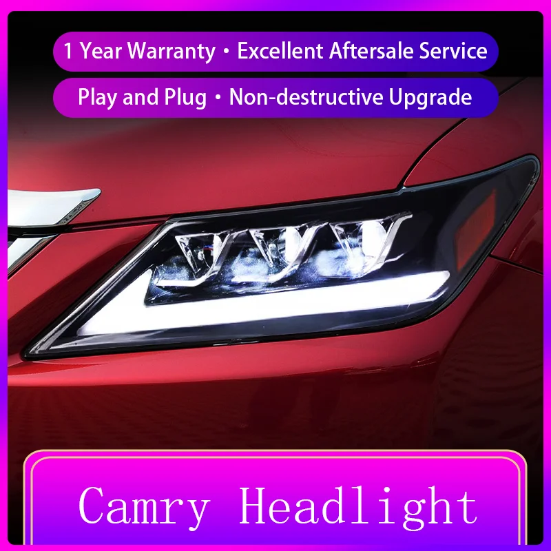 Running Light Auto for Cars 12V 2012-2014 Toyota Camry Headlight LED Drl High Configure Daylight Turning Accessories Front Lamp