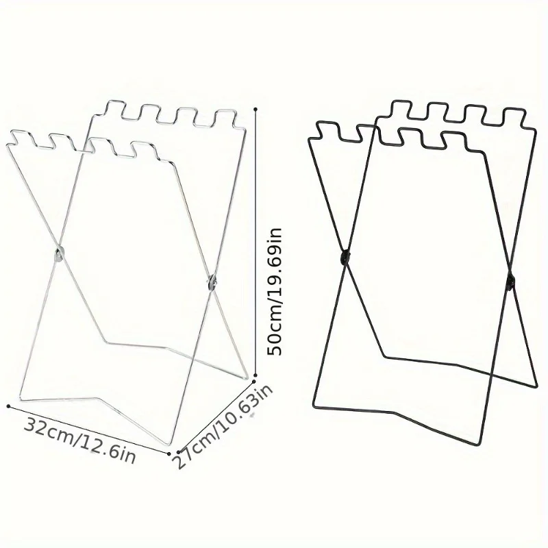 Trash Bag Holder, Extra Large Portable Trash Bag Holder with Foldable Wire Frame for Camping, BBQ, Picnic and Kitchen.