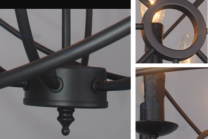 FOUCAULT'S ORB RUSTIC IRON Suspension Light Vintage Metal Pendant Lamp Loft Gyro Diameter 50cm 65cm Hanging Ceiling Chandelier