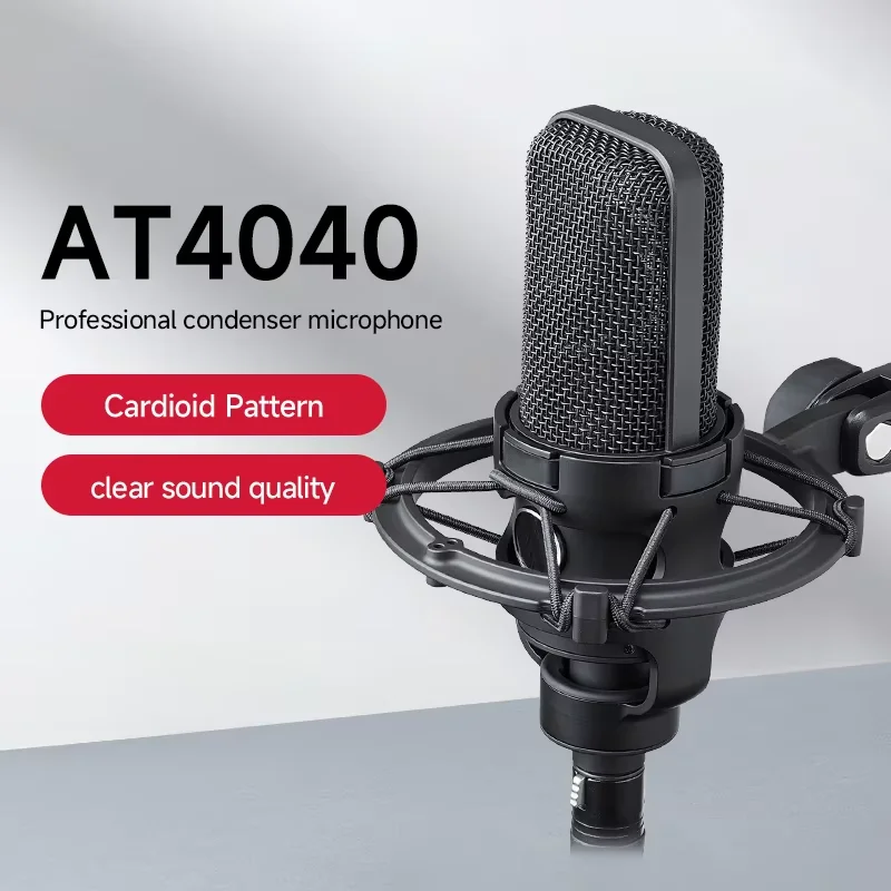 

AT4040 Professional Audio Wired Cardioid Condenser Microphone for Vocal Condenser Pro Studio Live Recording