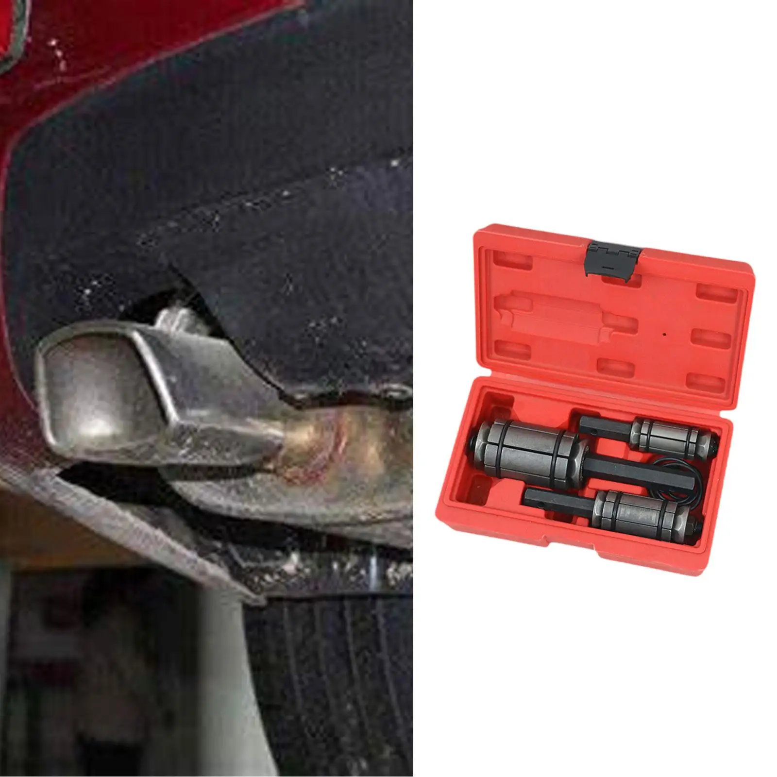 Exhaust Pipe Expander Tool Car Part with Storage Case Repair Component Accessories Tail Pipe Spreader Kit High Carbon Steel