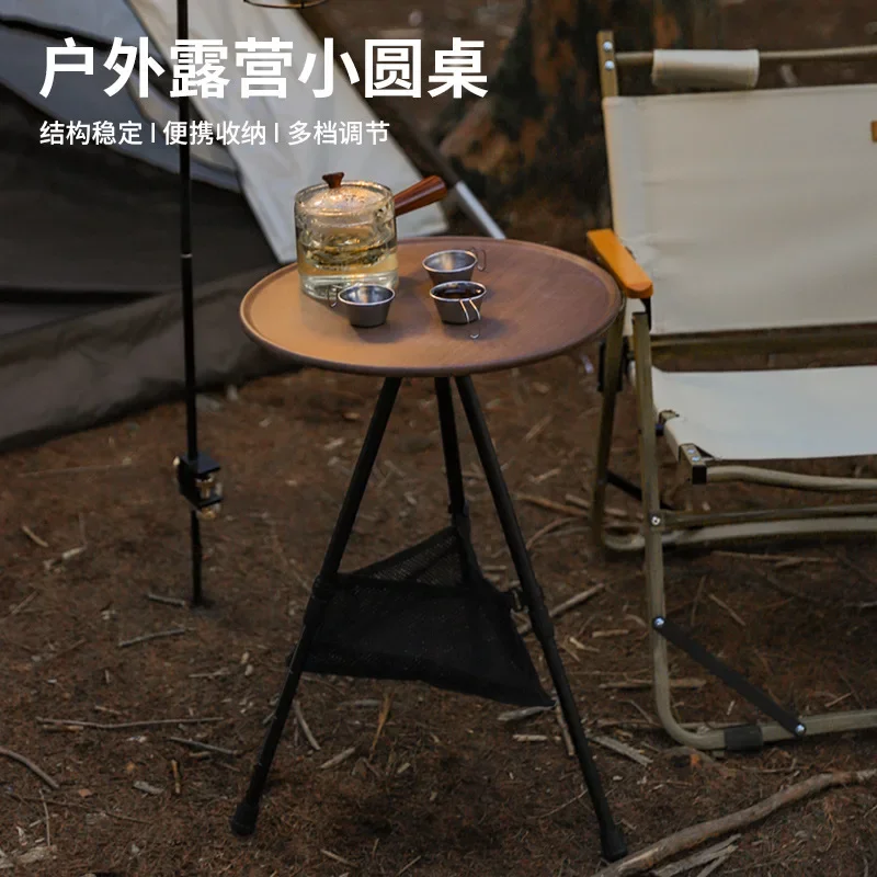 Outdoor triangular folding table Portable easy storage disc tables Camping table