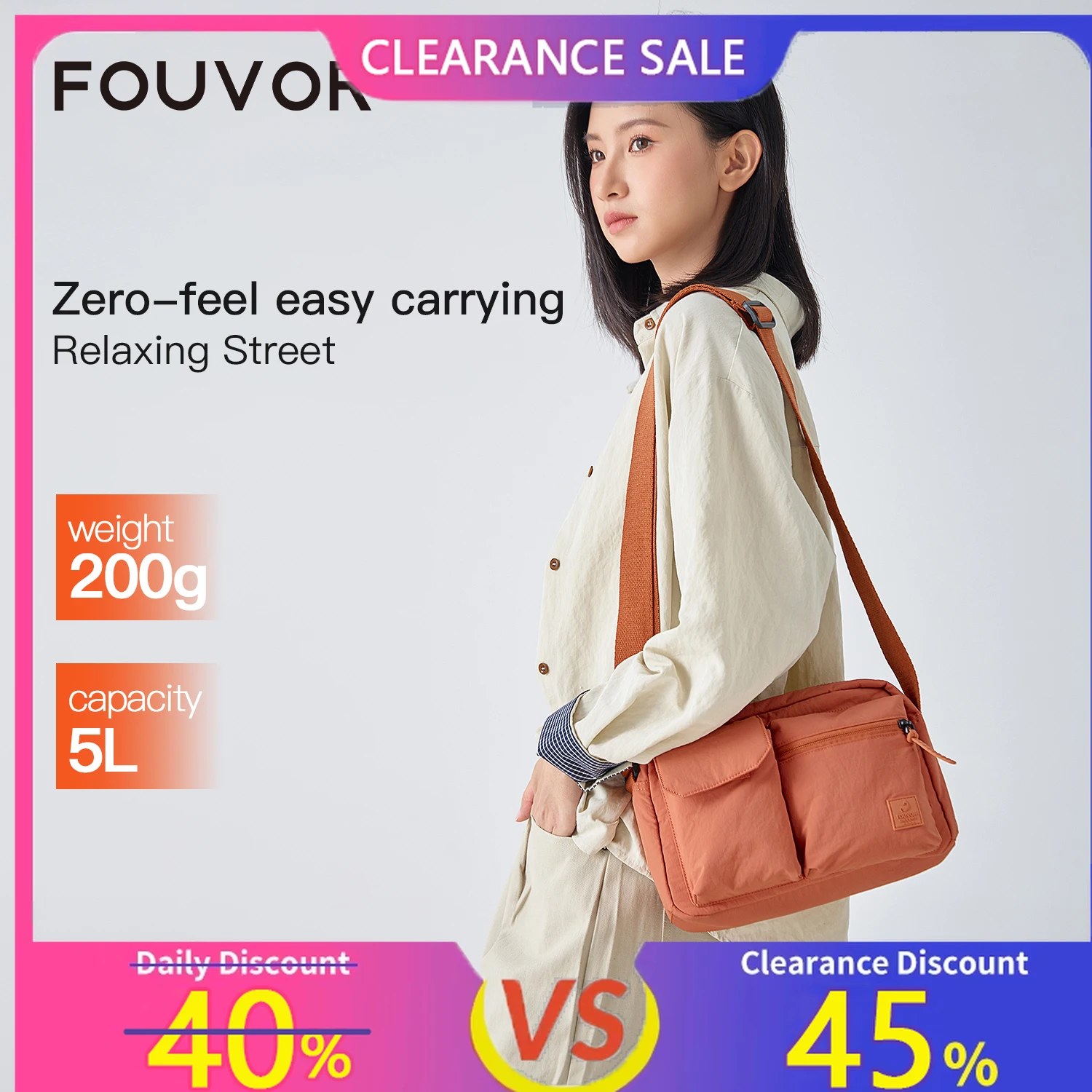 

Fouvor Women's Shoulder Bag Large Nylon Casual Sports Crossbody Bag 2025 Fashion Teenage Youth Designer Messenger Bag 3071-03