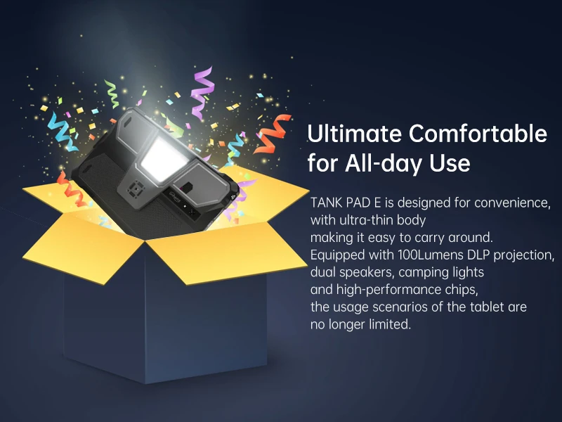 Unihertz TANK PAD E 8849 Tablet Rugged Projector Tablet Android 512GB 120Hz 24GB Smartphone Pad 10.95 inch 21000mAh 50MP 2025