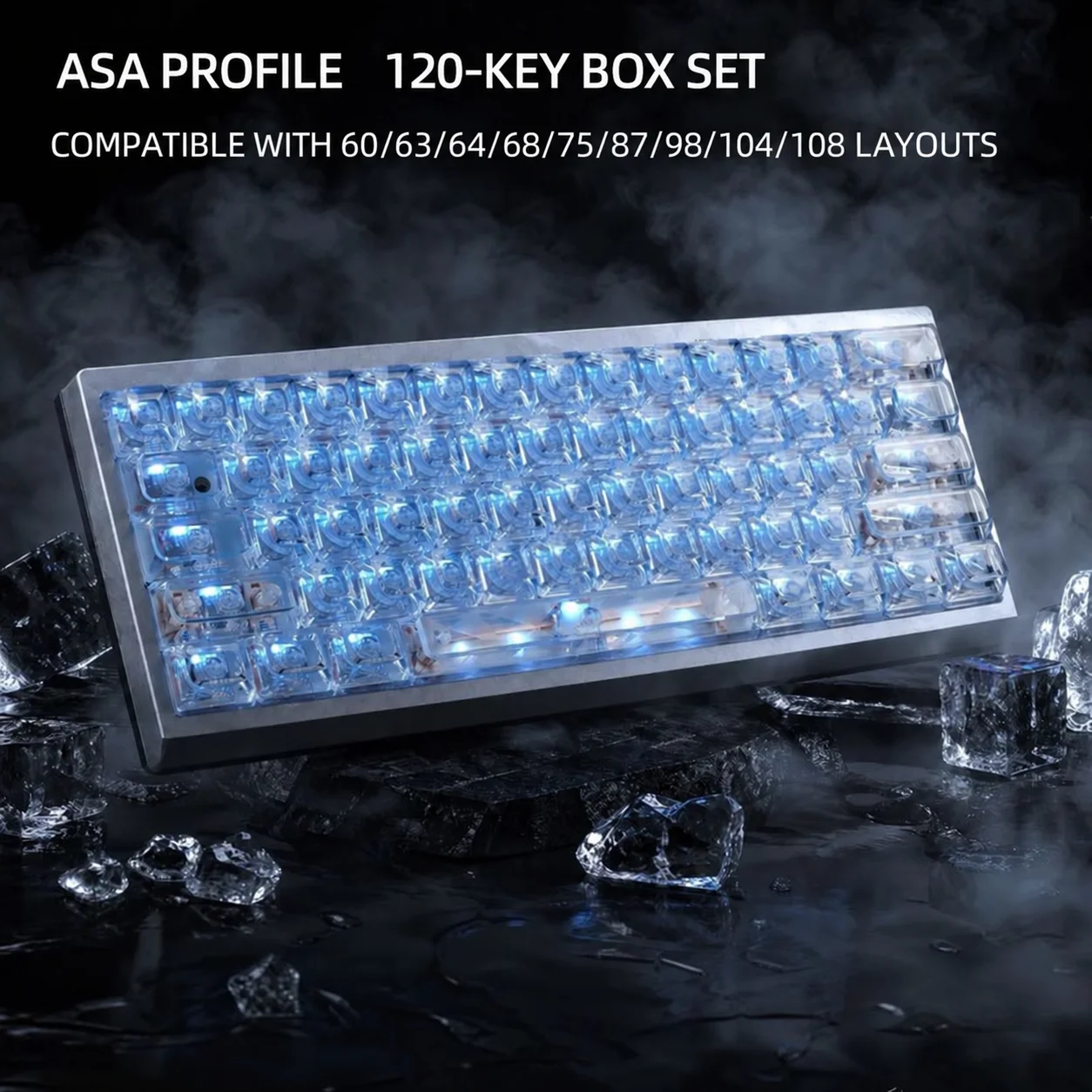 2027 New Diamond Keycaps, ASA Height, PC Material, Compatible with MX Mechanical Keyboards and Magnetic-Switch Keyboards