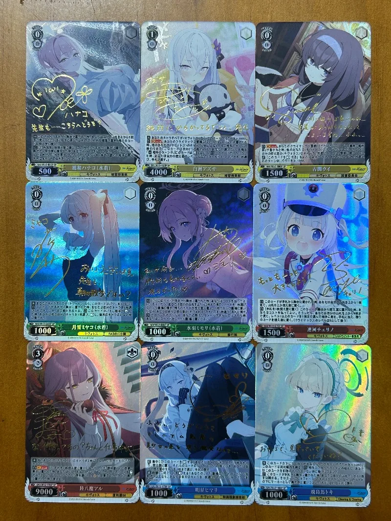 Набор из 9 предметов, аниме-игра, синий архив, Takanashi Hoshino Sorasaki Hina Ajitani Hifumi и т. д. 88x63 мм DIY Коллекционная игрушка-карта в подарок