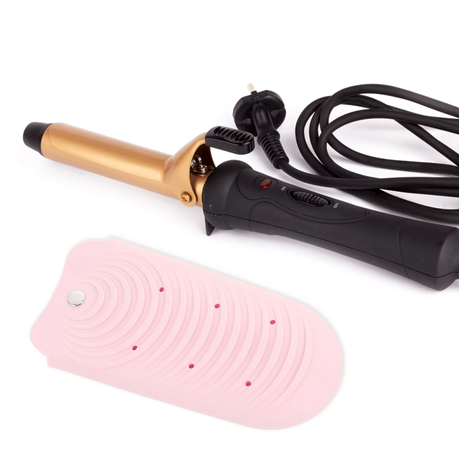 

Resistant Silicone Insulation Cover Heat Pouch Hair Straightener Hot Tools Silica Gel Pad Baby