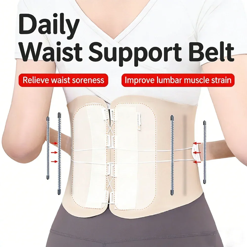 1PCS Back Brace for Lower Back Pain Relief, Adjustable Lumbar Support Belt with Lumbar Panel, Breathable, Strong Support Design