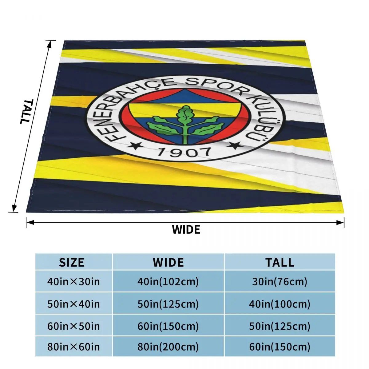 Fenerbahce Triangle 2024 An Ultra-Soft Micro Fleece Blanket