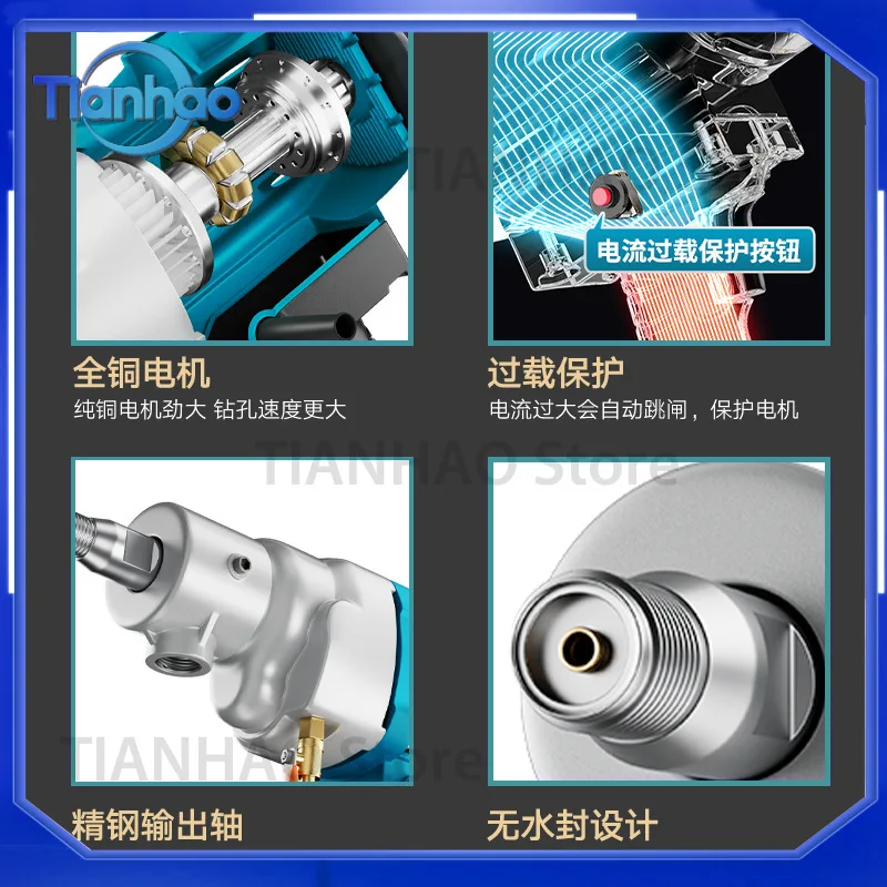 Diamond Core Drill Machine for Bosda High-Power Waterless Concrete Drilling Equipment for Air Conditioning Installation and