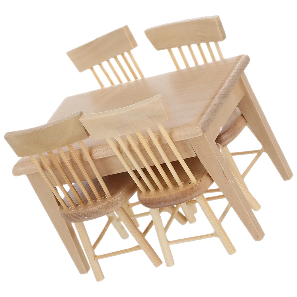 Dollhouse Accessories Decorations Mini Table Decorate Wooden Furniture Child Desk