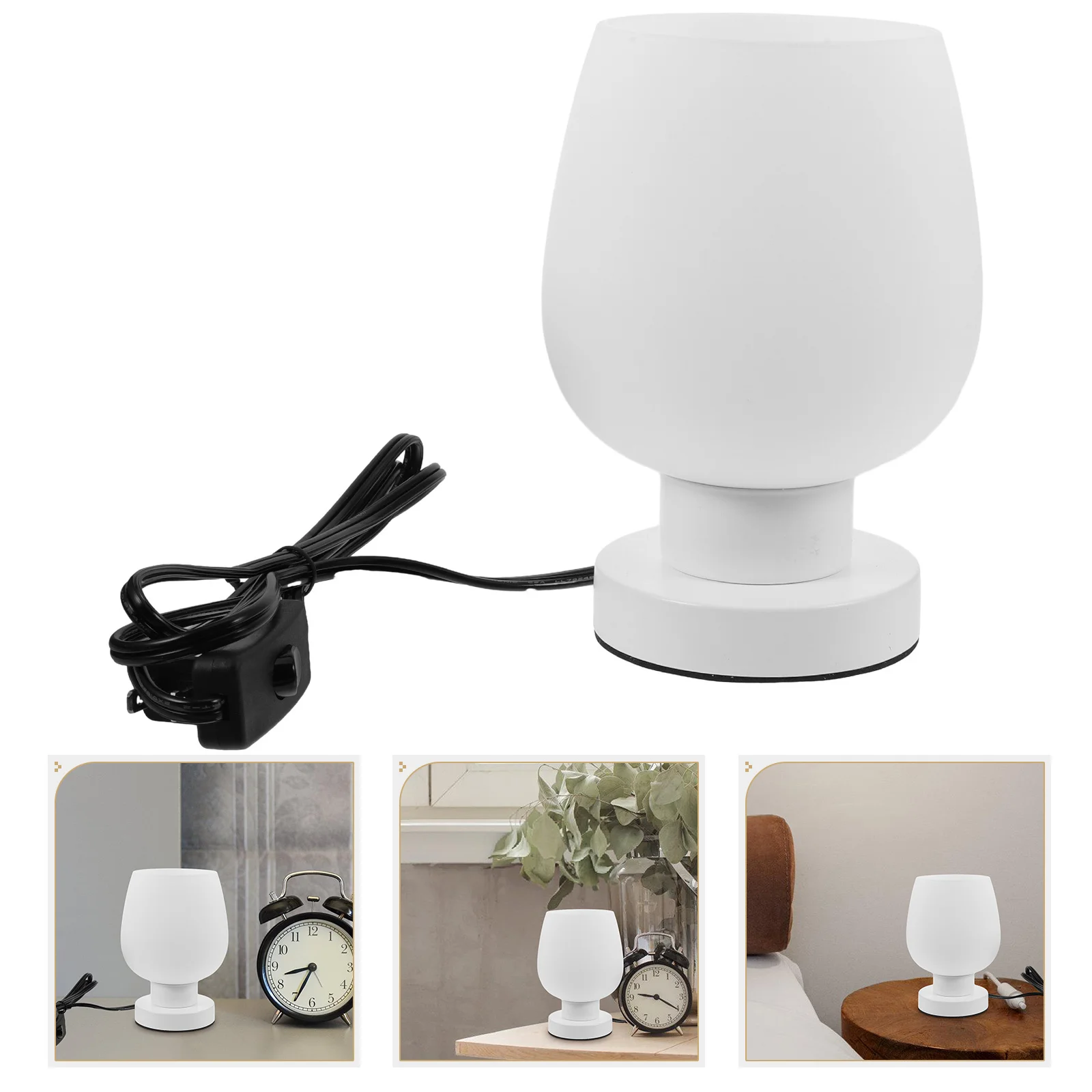 

Glass Iron Bedside Desk Lamp Modern Table Light Bedroom Nightstand Lamp Warm Atmosphere Table Light Small Lamps