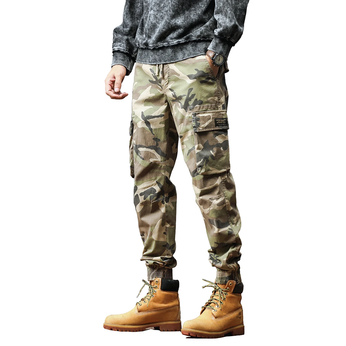 

Men Outdoor Plus Size Sports Wear-resistant Casual Pants Male Camouflage Work Pants Men's Summer Thin Fashion Loose Cotton Pants