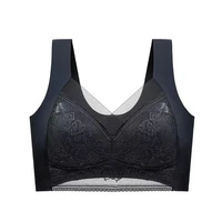 1pcs Women Lace Plus Size Bra Basic Anti Sagging Thin Vest With Padded Female Brassier Lady Ice Silk Seamless Comfort Breath Bra 6