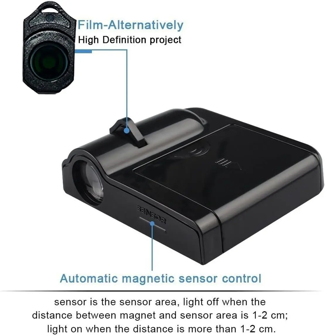 Luci per proiettori a LED per portiera dell'auto con sensore magnetico, lampade per ombretti di benvenuto (confezione da 2)