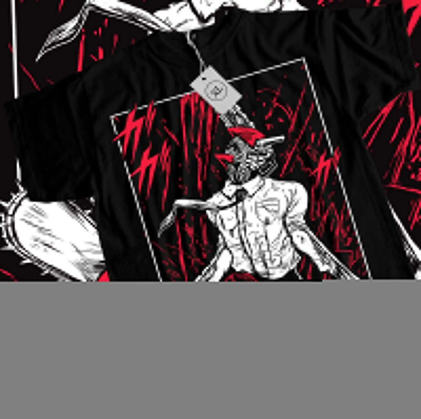 Chainsaw Man T-Shirt Chainsaw Man Anime CSM Denji Power Black Shirt All Size