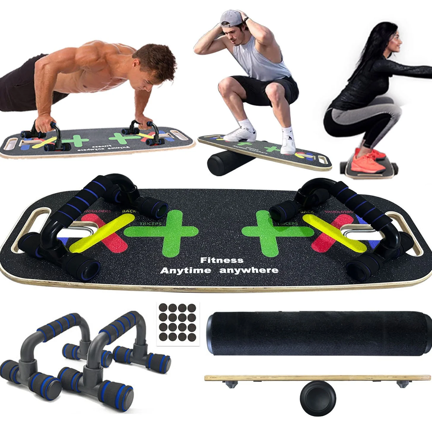 

Manufacturers New Arrival Wooden Surf Ski Balance Board Home Fitness Training Push Up Board New