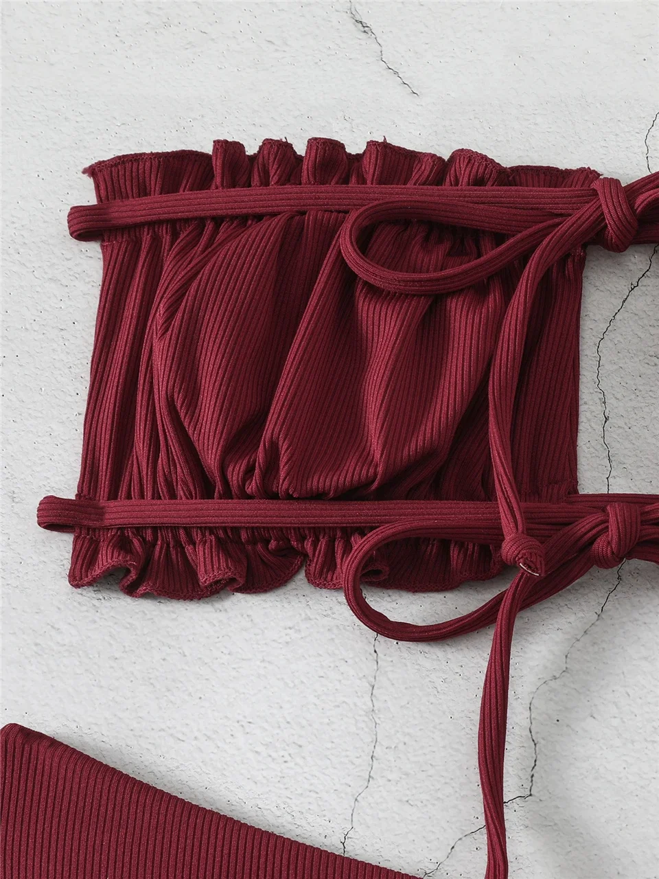 Zurück Lace Up Bikinis 2024, Frauen Solide Sexy Aushöhlen Bademode Weibliche Bademode Badeanzug Weibliche Badegäste Baden Schwimmen Anzug